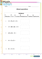  Addition brackets multiplcation