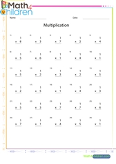  Multiplication facts