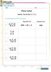  Place value expanded and standard form