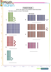  Place value illustrated with blocks