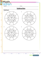  Subtraction circle drill