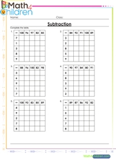  Subtraction table drill 1