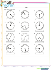  Telling time on clocks