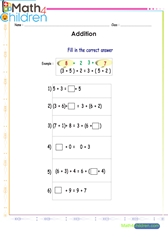  Addition and balancing equations