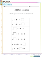  Addition balance equations