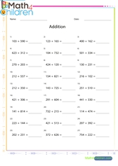  Addition horizontally arranged numbers