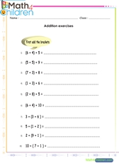  Addition with brackets