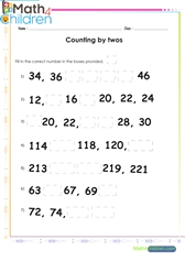  Counting pattern by twos