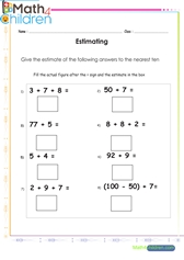  Addition estimation