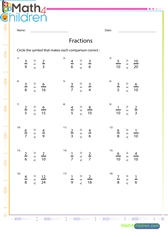  Comparison of fractions