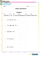  Addition brackets multiplcation