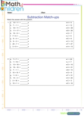  Additions and subtraction matchups