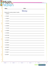  Money names usd addition of coins