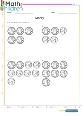  Money nickel quarter addition of coins