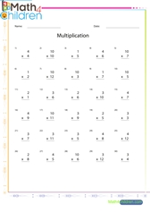  Multiplication sheet 2
