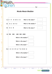  Mode median mean