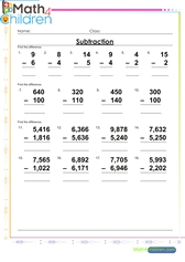  Subtraction mix skills