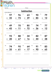  Subtraction 2 2 digit numbers