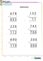  Subtraction find missing number