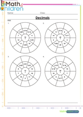  Addition decimals circle drill