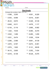  Comparing decimals up to thousands