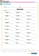  Convert decimals to fraction