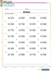  Divide numbers ending in zero by ten