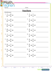  Addition of fractions