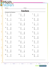  Comparing fractions