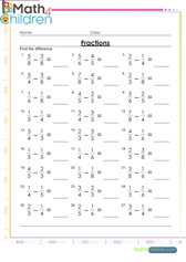  Fractions subtraction