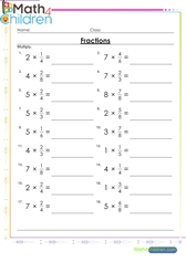  Multiply fractions by whole numbers
