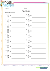  Simplify fractions