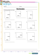  Perimeter and area of rectangles