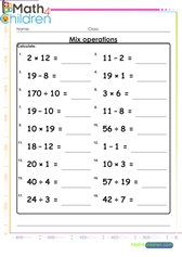  Mixed addition subtraction multiplication1