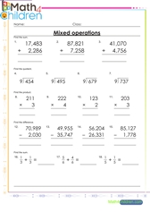 grade 4 math worksheets maths worksheet for class 4