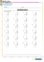  Multiply by multiples of ten