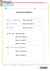  Mode median mean