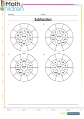  Subtraction circle drill