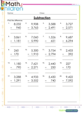  Subtraction with regrouping