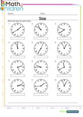  Telling time roman numeral clocks
