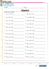  Pre algebra addition equations