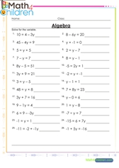  Pre algebra equations