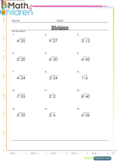  Divide 2 by 1 digit numbers