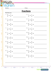  Addition of fractions