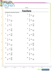  Equivalent fractions