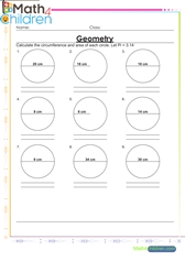  Area of circles 2