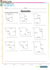  Perimeter and area of rectangles