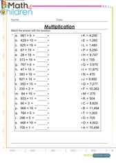  Multiplication match up