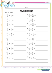  Multiplication of fractions