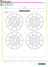  Subtraction circle drill